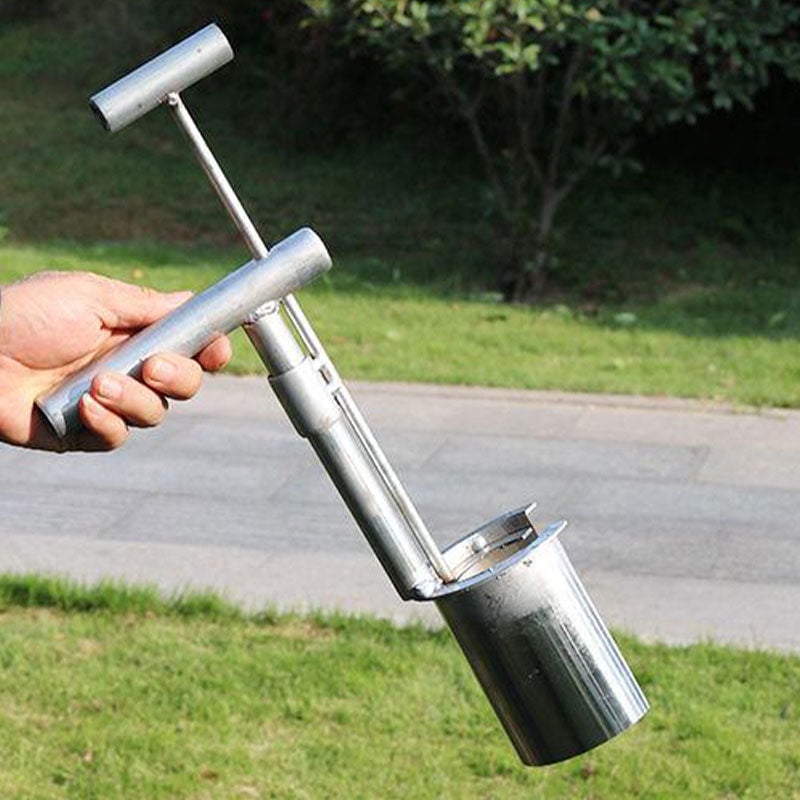 Bulb Planting Tool Ergonomic T-Handle Rust-Resistant Stainless Steel