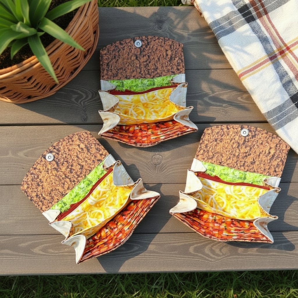 Burrito Wallet Magnetic Closure Holds 12 Cards