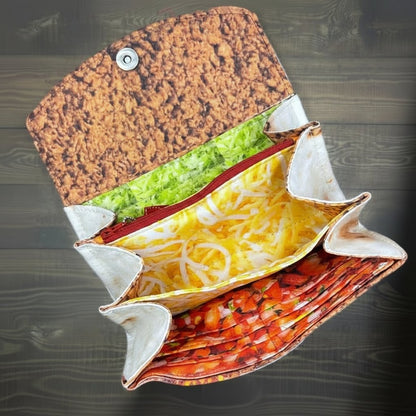 Burrito Wallet Magnetic Closure Holds 12 Cards