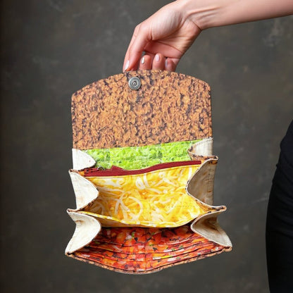 Burrito Wallet Magnetic Closure Holds 12 Cards
