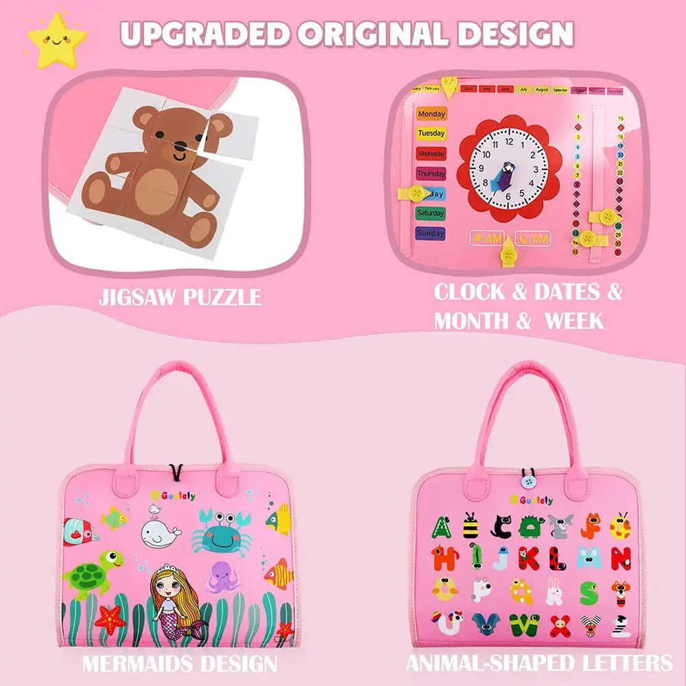 Busy Board Zippers Buttons & Buckles