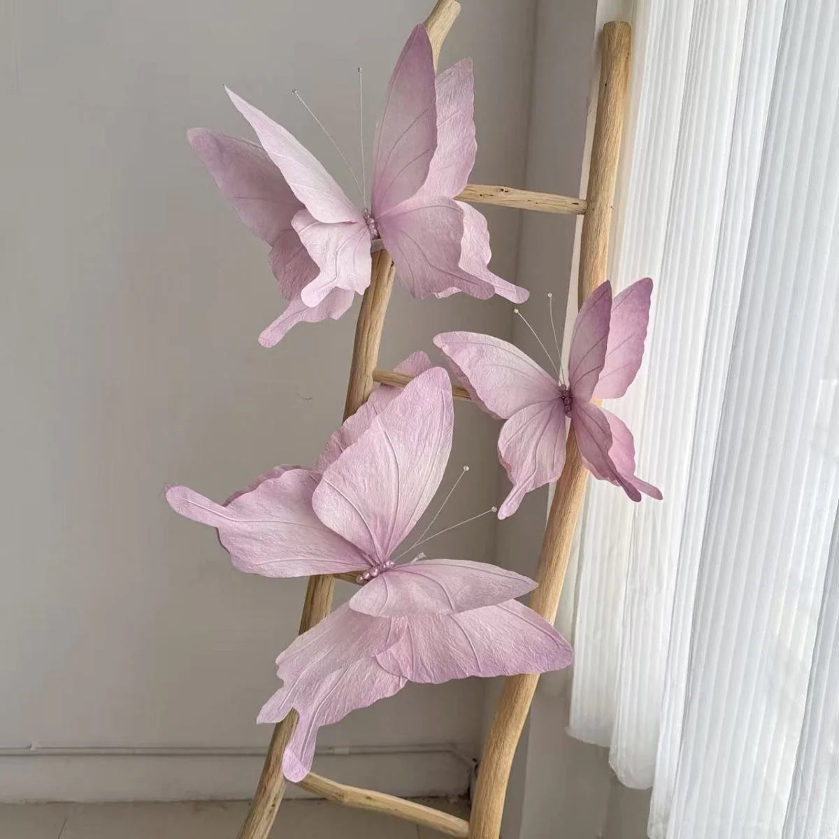 Butterfly Wall Decor Paper & Wire Easy to Hang
