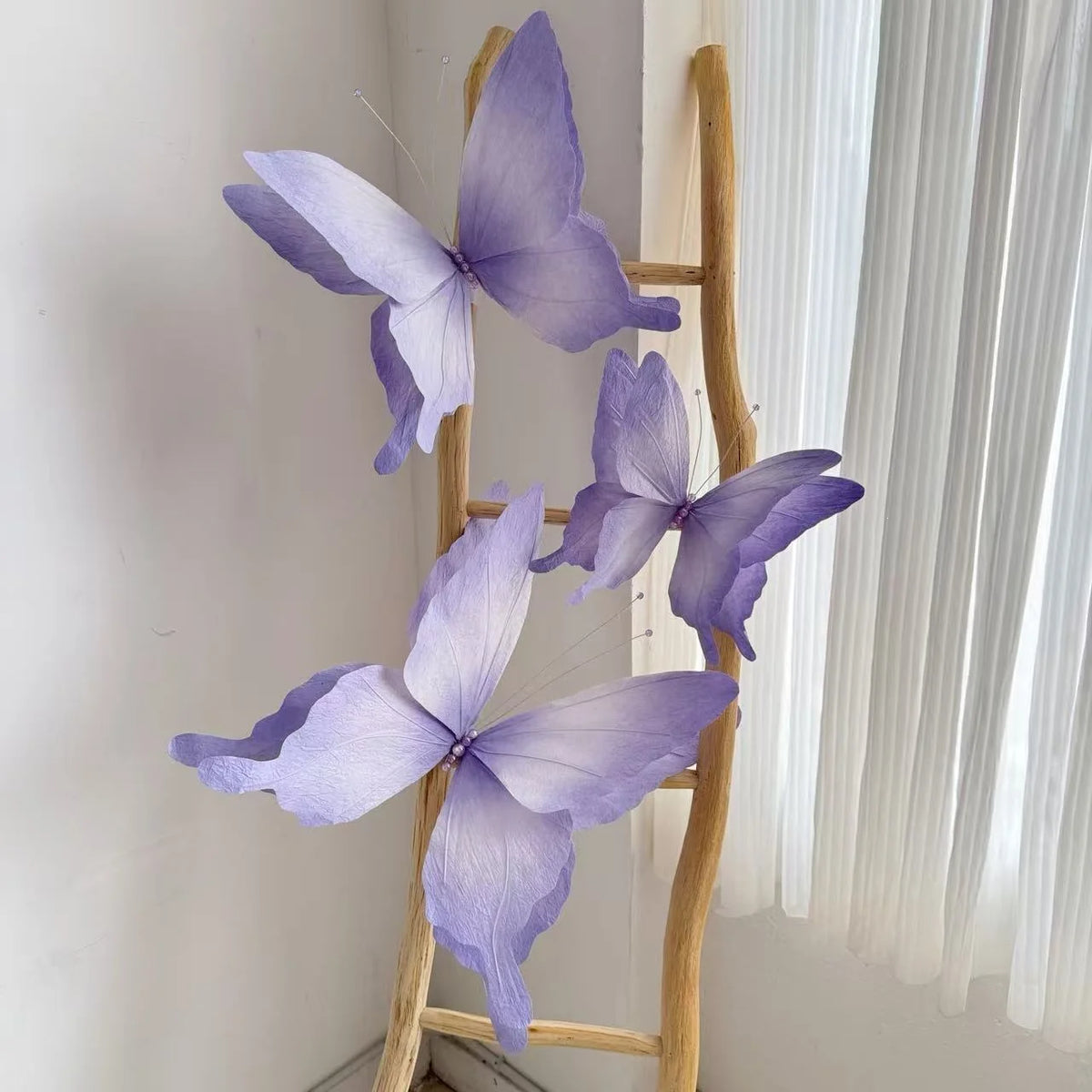 Butterfly Wall Decor Paper & Wire Easy to Hang