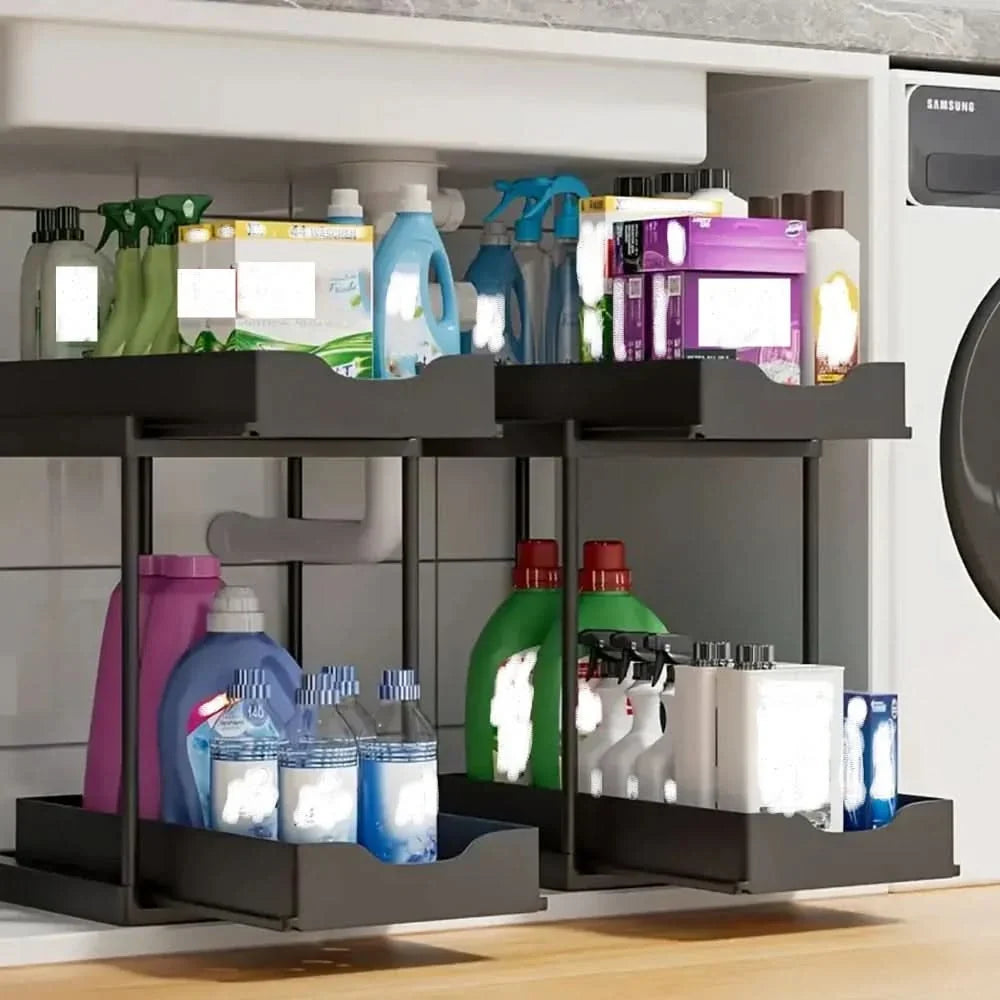 Cabinet Organizer Pull-Out Sliding Reinforced Steel