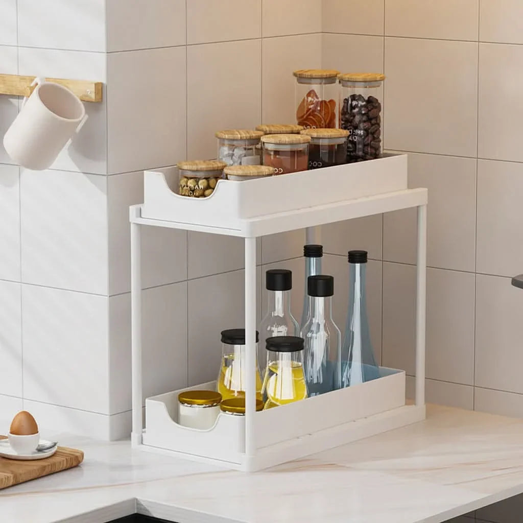 Cabinet Organizer Pull-Out Sliding Reinforced Steel