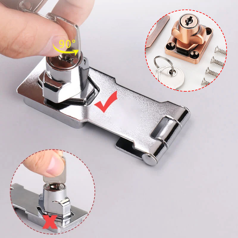 Cabinet & Toolbox Lock Rust-Resistant Zinc Alloy Two Keys
