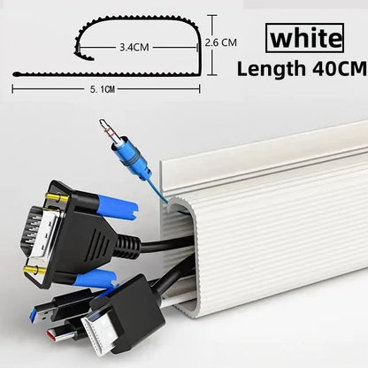 Cable Channel Under-Desk Self-Adhesive Grooved