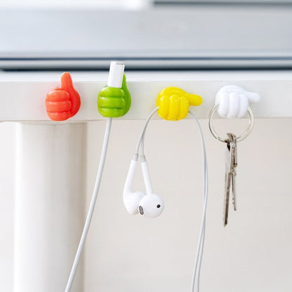 Cable Hooks Self-Adhesive Silicone Thumb-Shaped 20-Pack