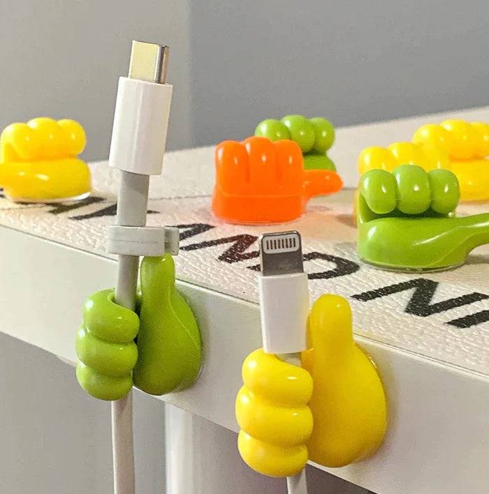 Cable Hooks Self-Adhesive Silicone Thumb-Shaped 20-Pack