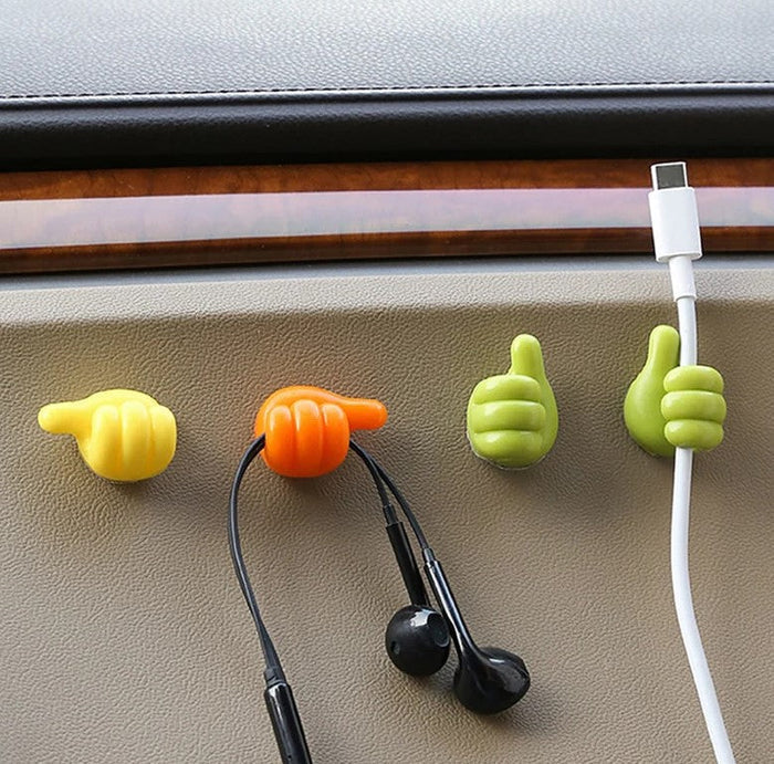 Cable Hooks Self-Adhesive Silicone Thumb-Shaped 20-Pack