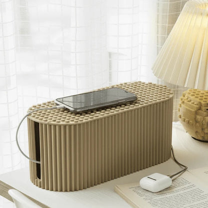 Cable Management Box Plastic Power Strip Organizer Dust-Reducing
