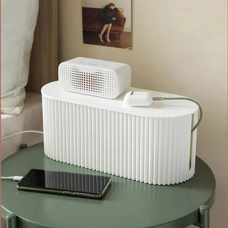 Cable Management Box Plastic Power Strip Organizer Dust-Reducing