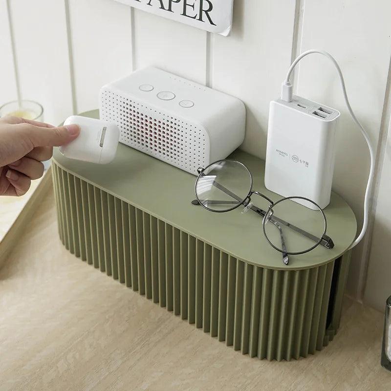Cable Management Box Plastic Power Strip Organizer Dust-Reducing