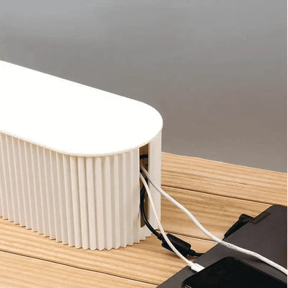 Cable Management Box Plastic Power Strip Organizer Dust-Reducing
