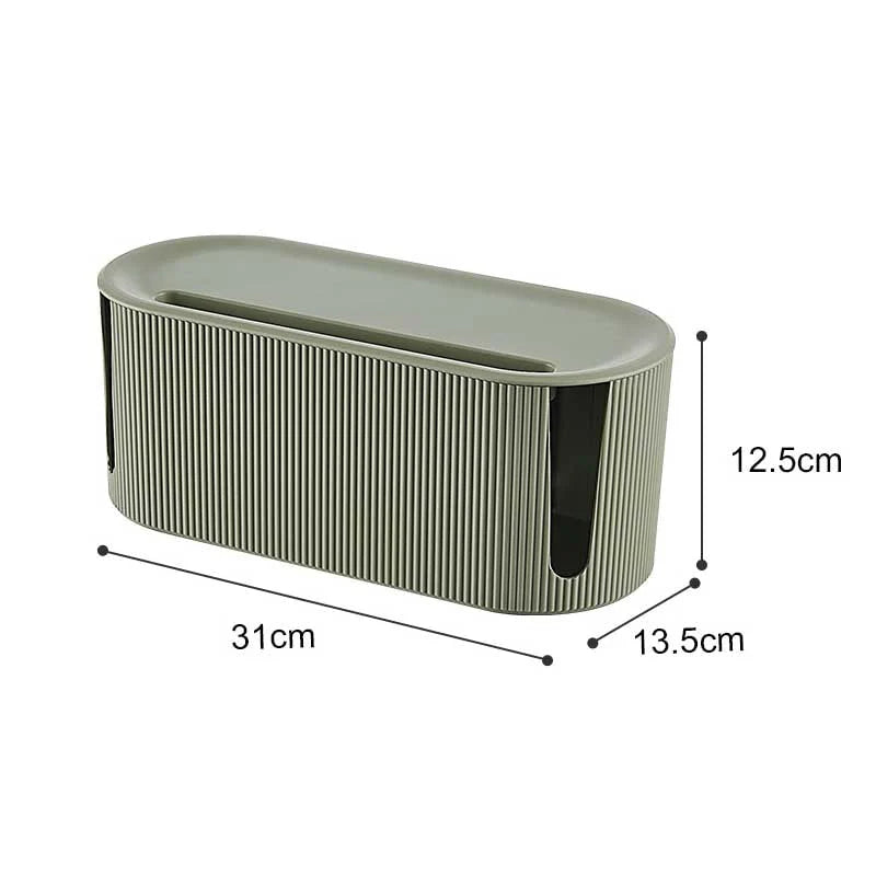 Cable Management Box Ventilated Lid & Dual-Side Openings