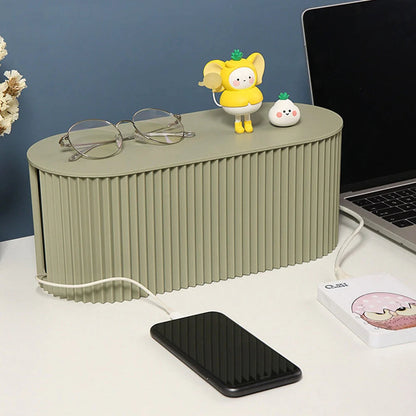 Cable Management Box Ventilated Lid & Dual-Side Openings