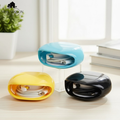 Cable Organizer One-Hand Retractable Charging & Audio Compatible