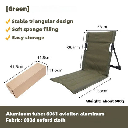 Camping Chair Ultralight Aluminum Frame Padded Seat & Backrest