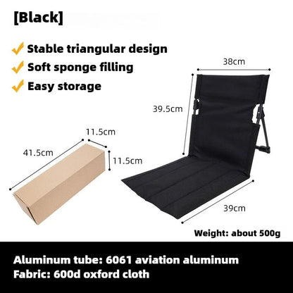Camping Chair Ultralight Aluminum Frame Padded Seat & Backrest