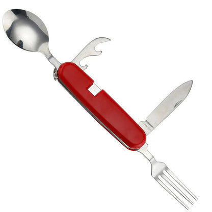 Camping Cutlery 4-in-1 Stainless Steel Pocket-Sized