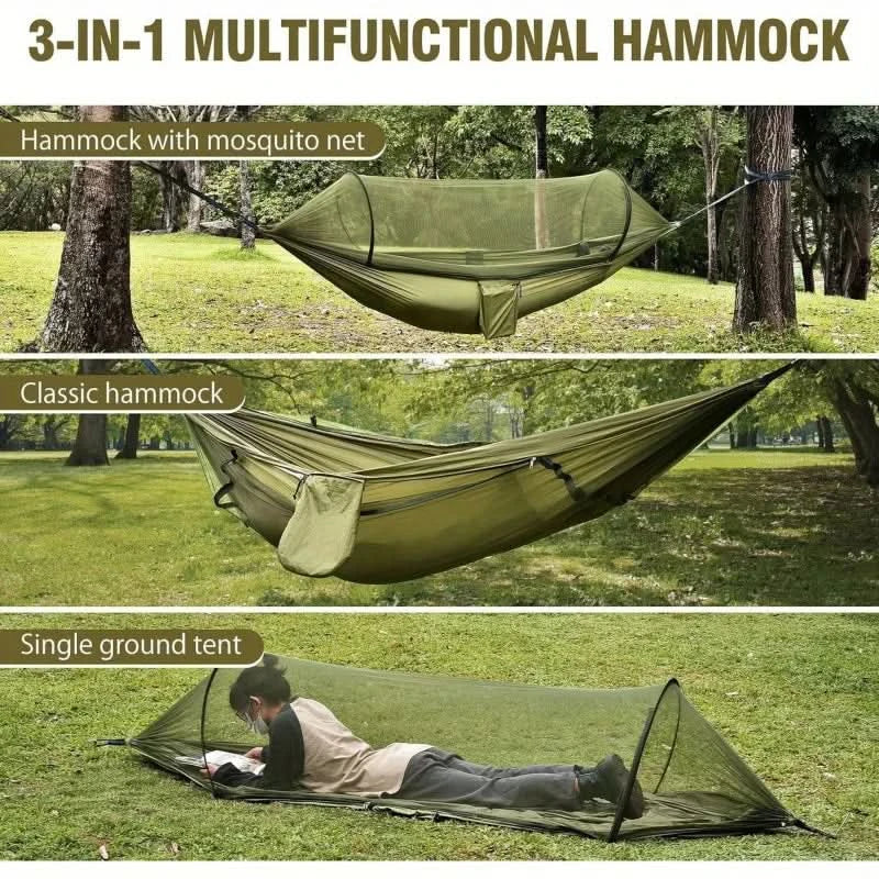Camping Hammock Integrated Mosquito Net Lightweight Nylon