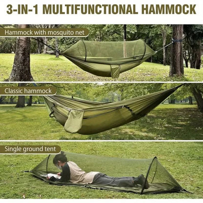 Camping Hammock Integrated Mosquito Net Lightweight Nylon