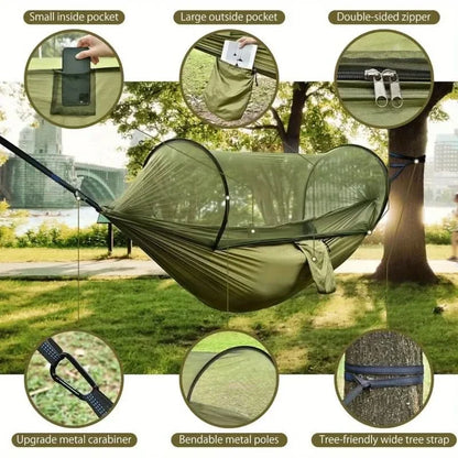 Camping Hammock Integrated Mosquito Net Lightweight Nylon