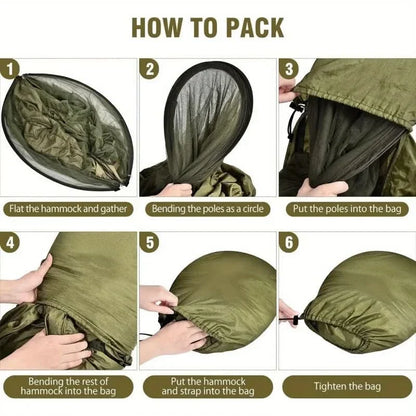 Camping Hammock Integrated Mosquito Net Lightweight Nylon
