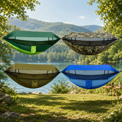 Camping Hammock Lightweight Nylon Mosquito Net & Sun Canopy