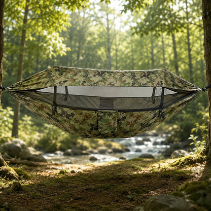 Camping Hammock Lightweight Nylon Mosquito Net & Sun Canopy