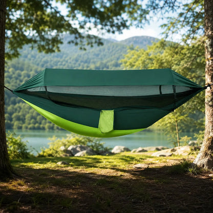 Camping Hammock Lightweight Nylon Mosquito Net & Sun Canopy