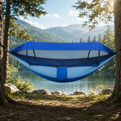 Camping Hammock Lightweight Nylon Mosquito Net & Sun Canopy