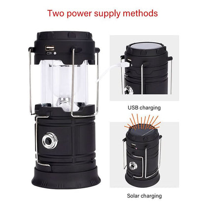 Camping Lantern LED Solar & USB Power Bank