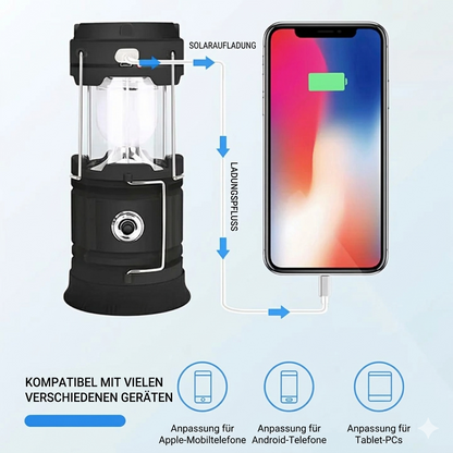 Camping Lantern LED Solar & USB Power Bank
