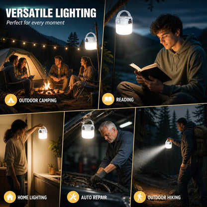 Camping Lantern Solar Rechargeable Bright LED