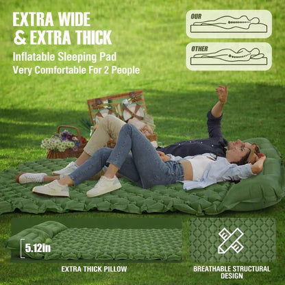 Camping Mattress Extra-Wide Built-In Pump Water-Repellent