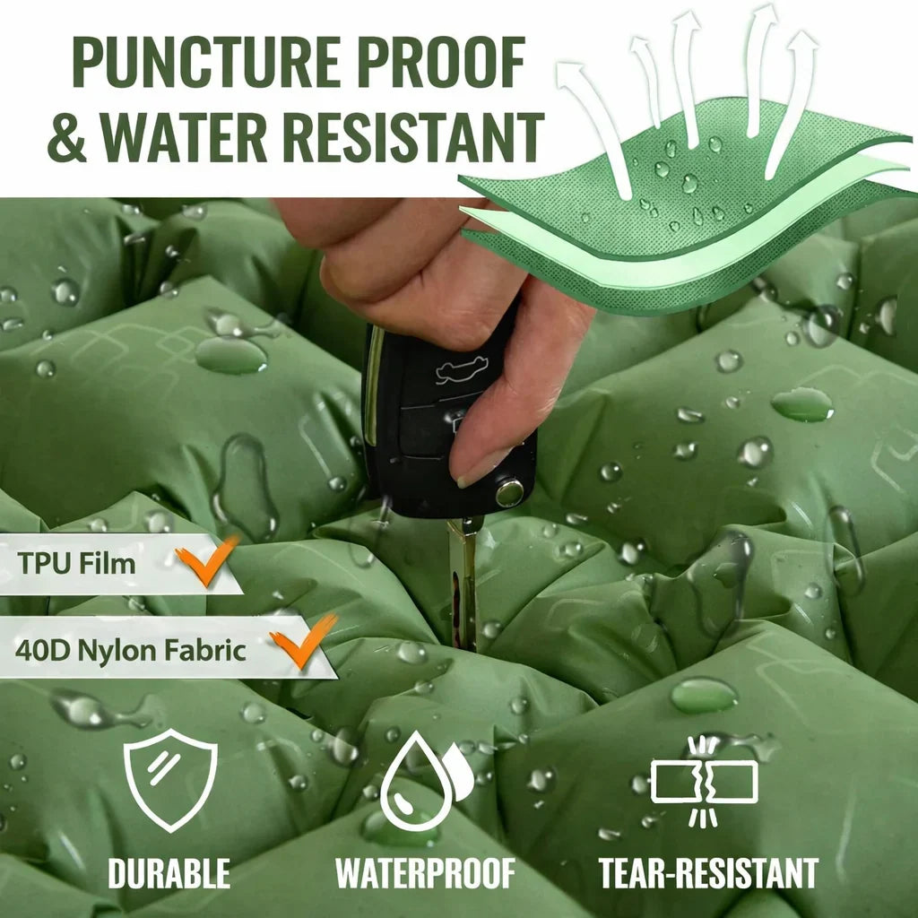 Camping Mattress Extra-Wide Built-In Pump Water-Repellent