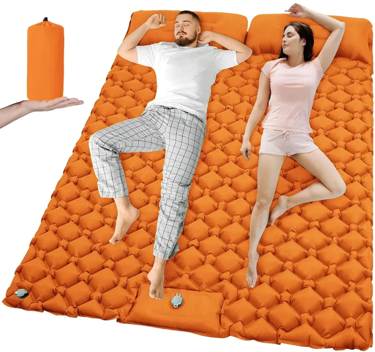 Camping Mattress Extra-Wide Built-In Pump Water-Repellent