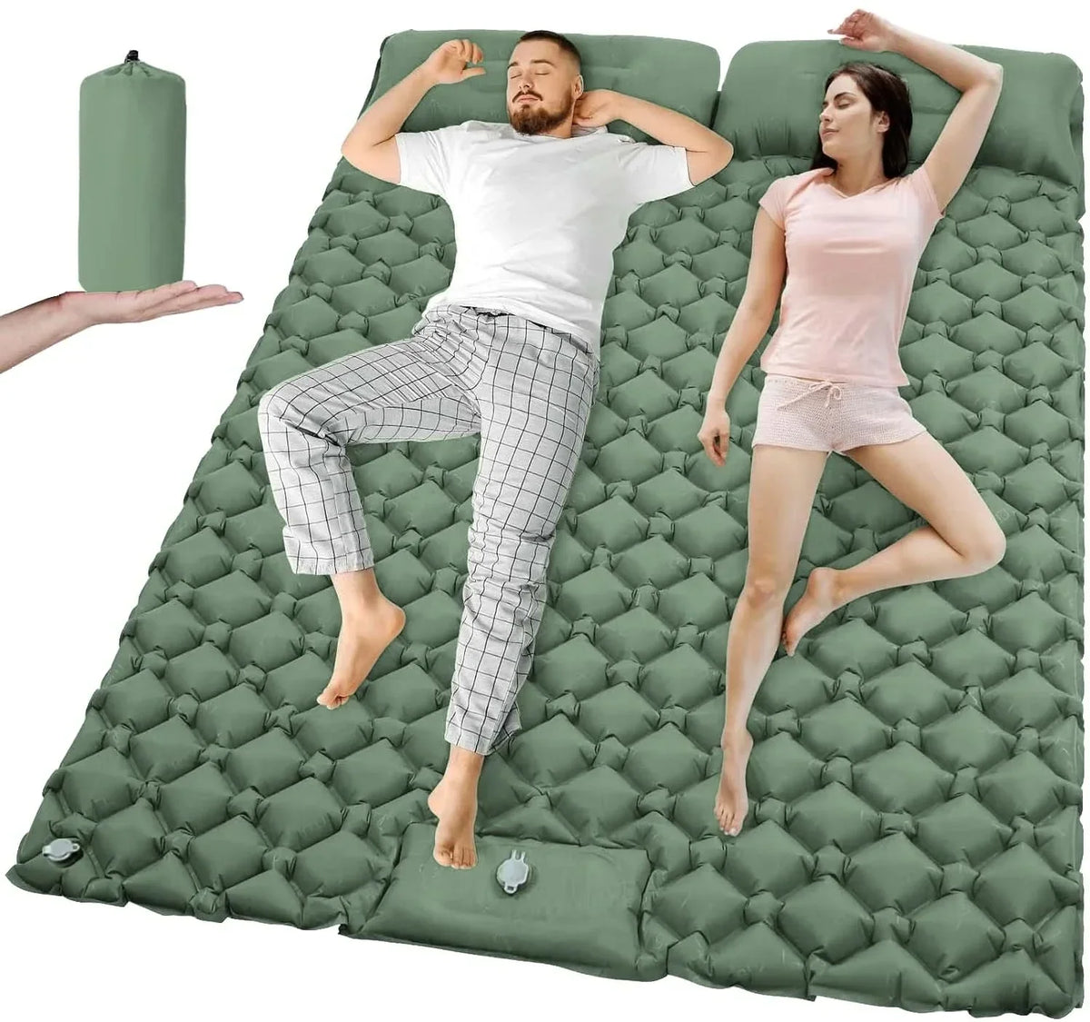 Camping Mattress Extra-Wide Built-In Pump Water-Repellent