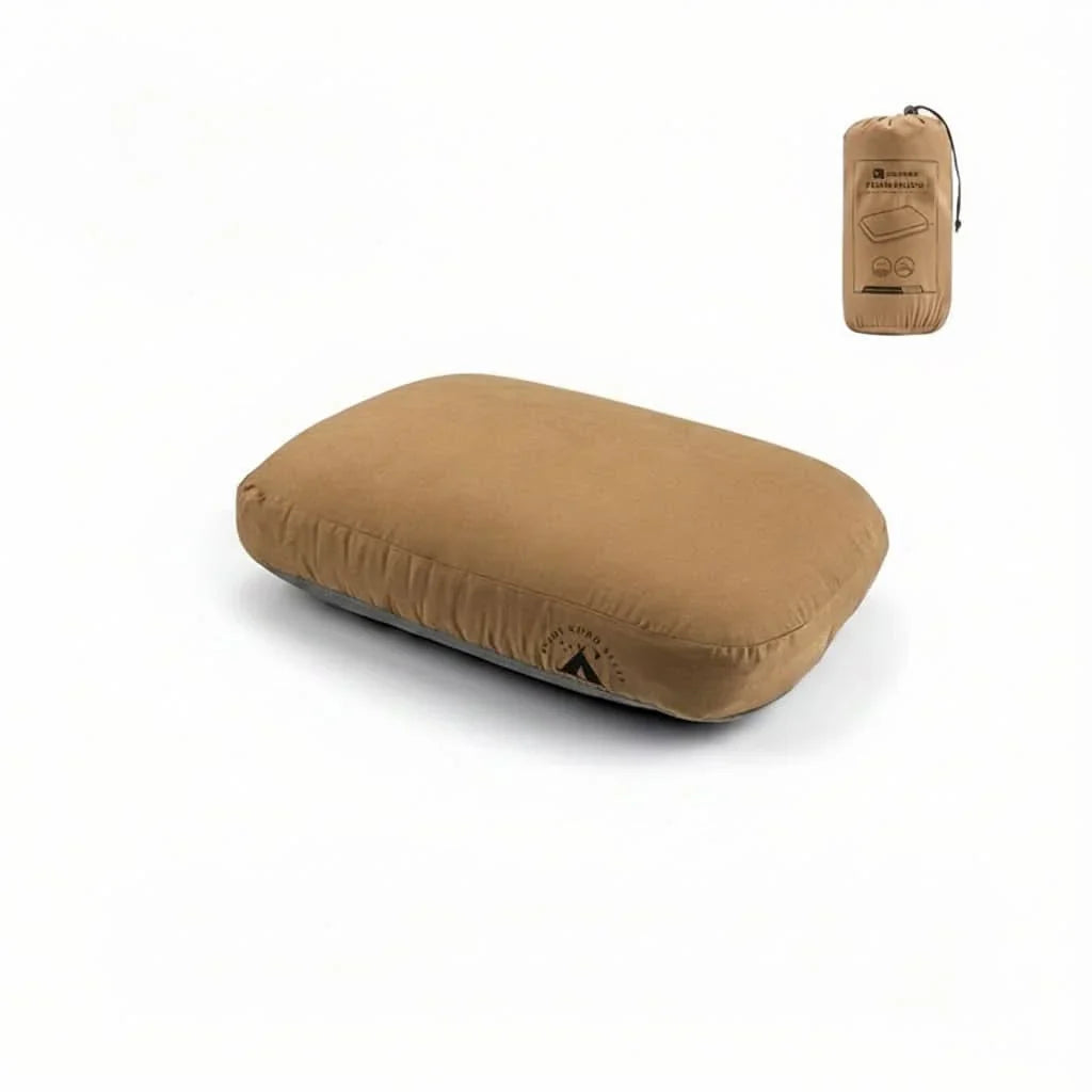 Camping Pillow Memory Foam Neck Support Compact Lightweight Design