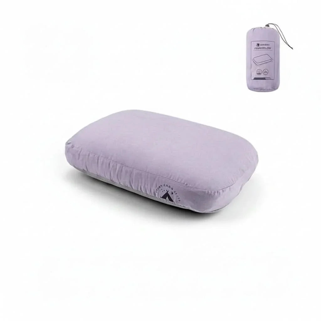 Camping Pillow Memory Foam Neck Support Compact Lightweight Design