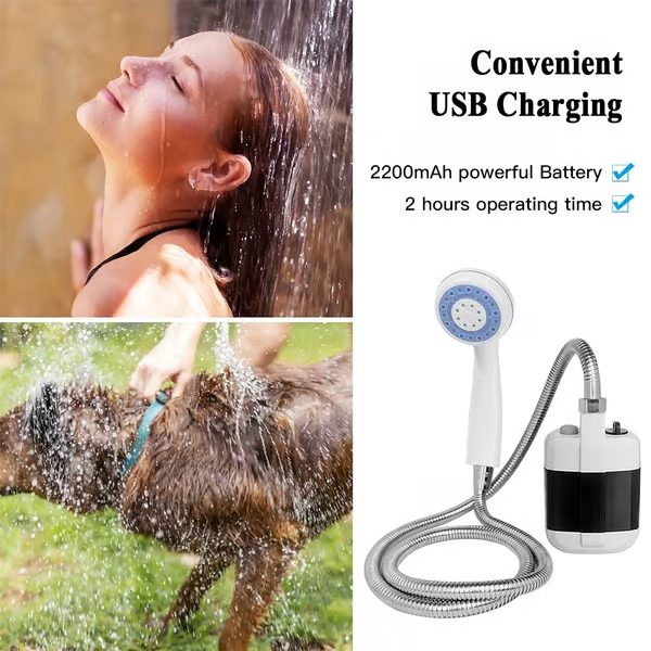 Camping Shower USB Rechargeable High-Pressure