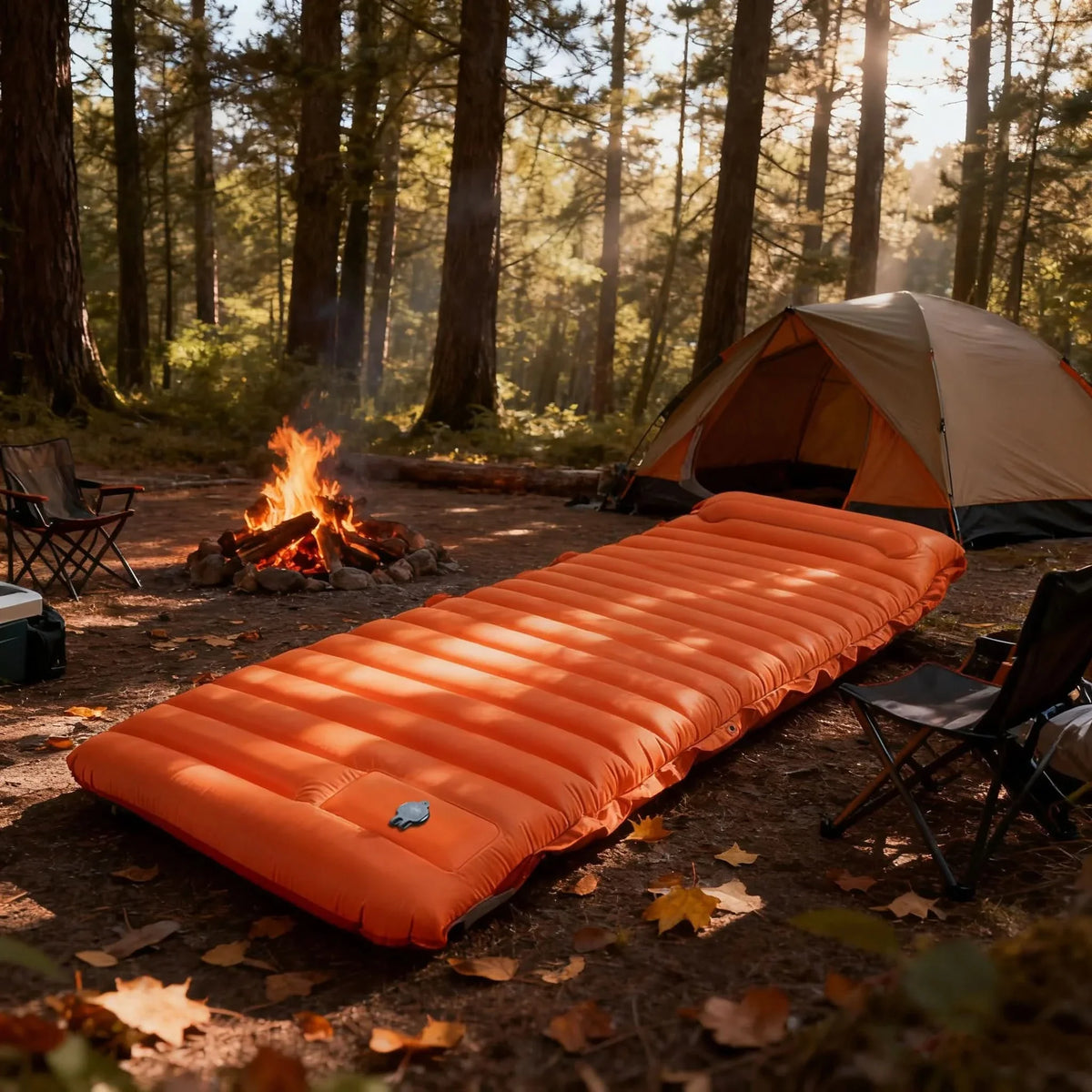 Camping Sleeping Pad Self-Inflating 4-Inch Thick Connectable