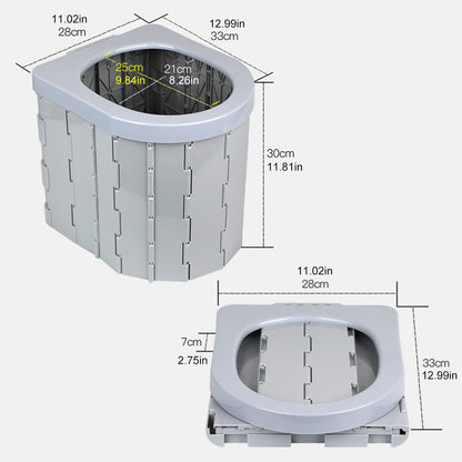Camping Toilet Foldable Slim 2 Inch 397 Lb Capacity