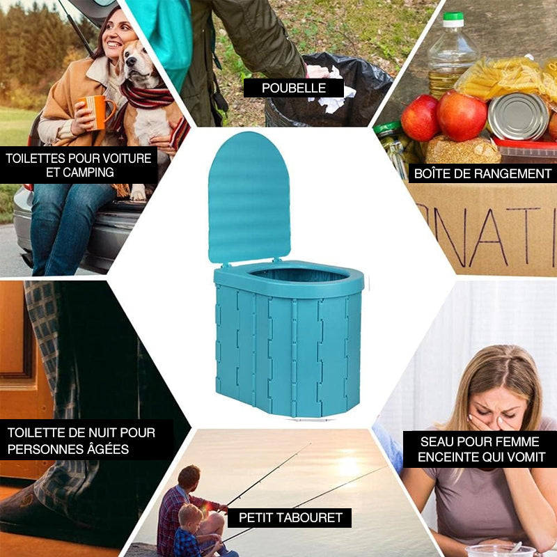 Camping Toilet Foldable Slim 2 Inch 397 Lb Capacity