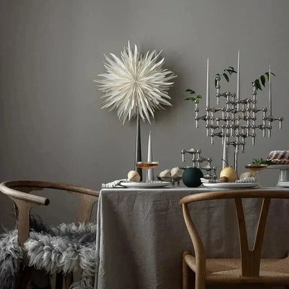 Candle Holder Sculptural Molecular Design Metal Finish