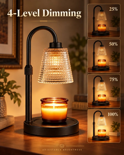 Candle Warmer Lamp Set With 2 Candles Adjustable Height