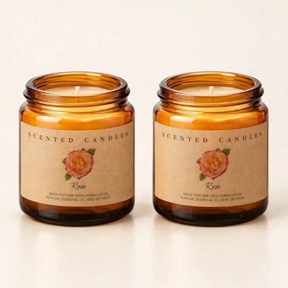 Candle Warmer Refills Rose-Scented Jar Candles Flame-Free