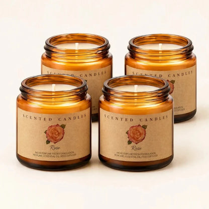 Candle Warmer Refills Rose-Scented Jar Candles Flame-Free