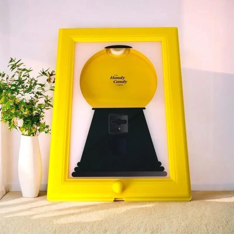Candy Dispenser Wall Mount Vintage Frame & Child-Safe Knob